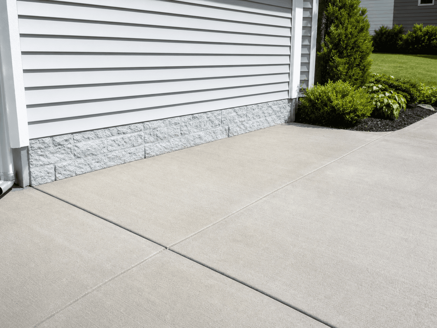 Clean bright home exterior after pressure washing
