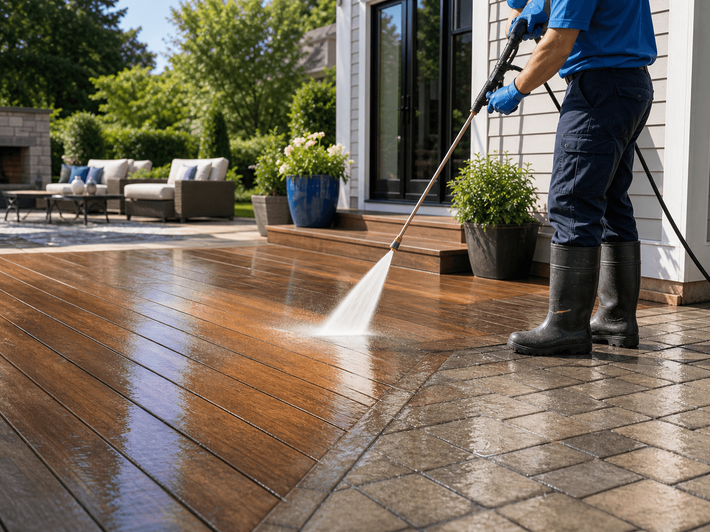 Decks & Patios service by Shine & Spray