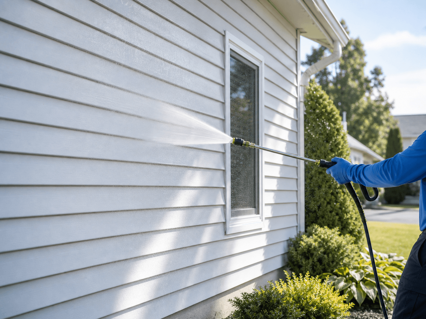 House Siding Cleaning service by Shine & Spray