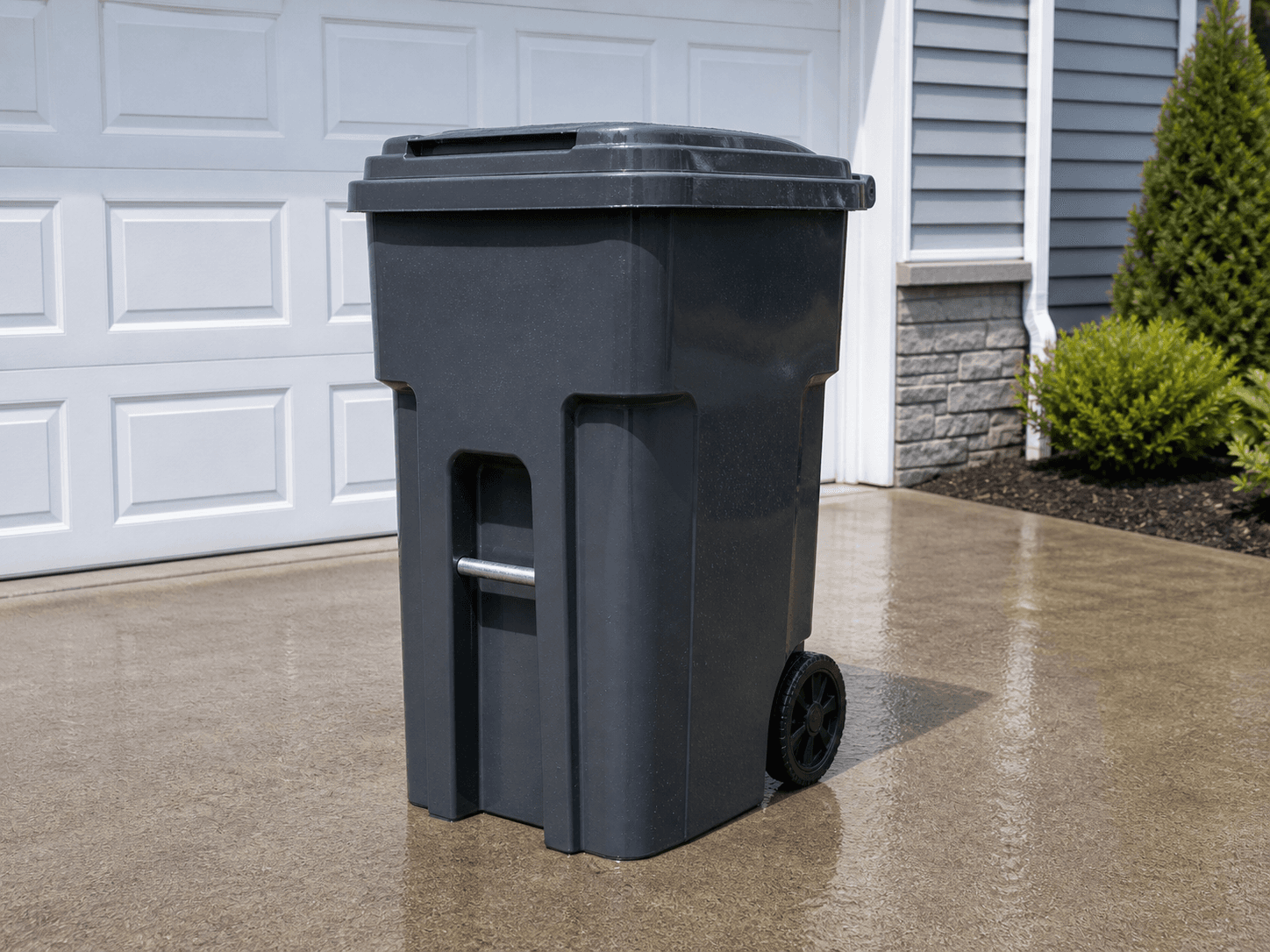 Clean trash can after Shine & Spray cleaning